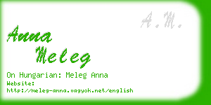 anna meleg business card